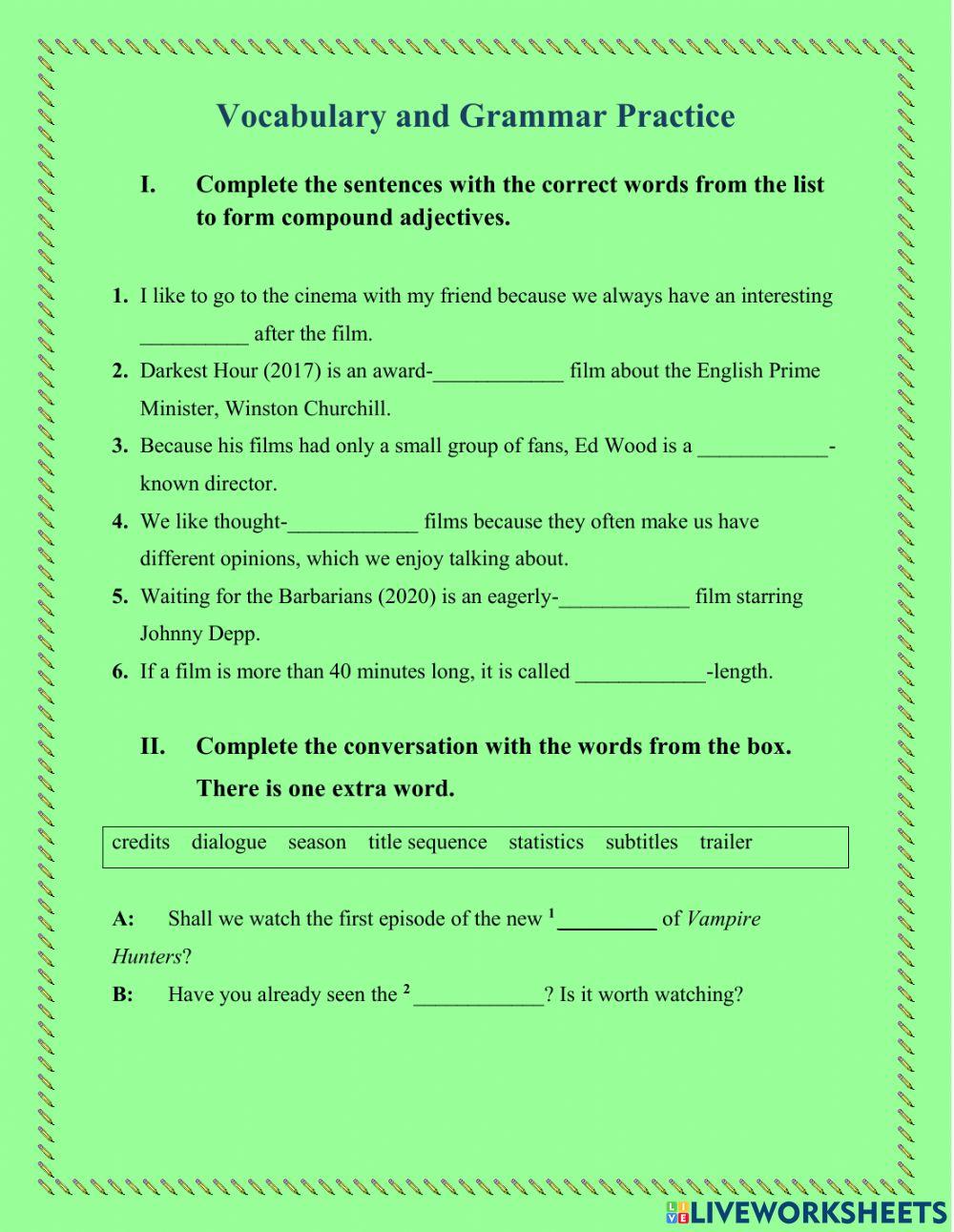 High Note 3 -- Vocabulary and Grammar