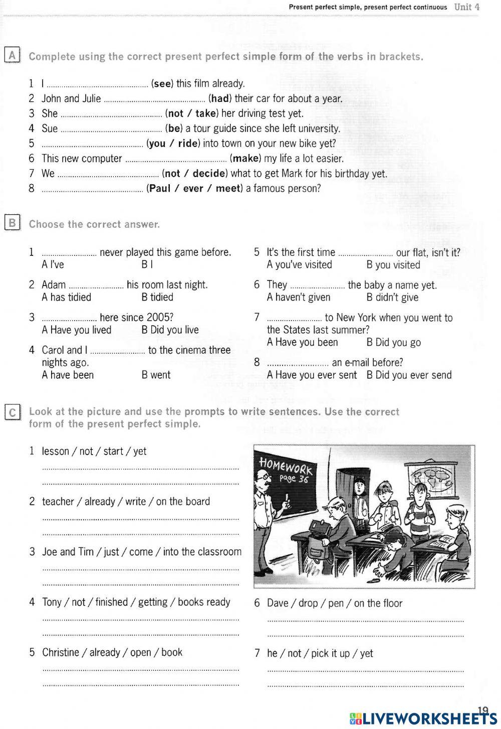 IELTS 5.0 - Unit 3 - Lesson 1 - Present perfect