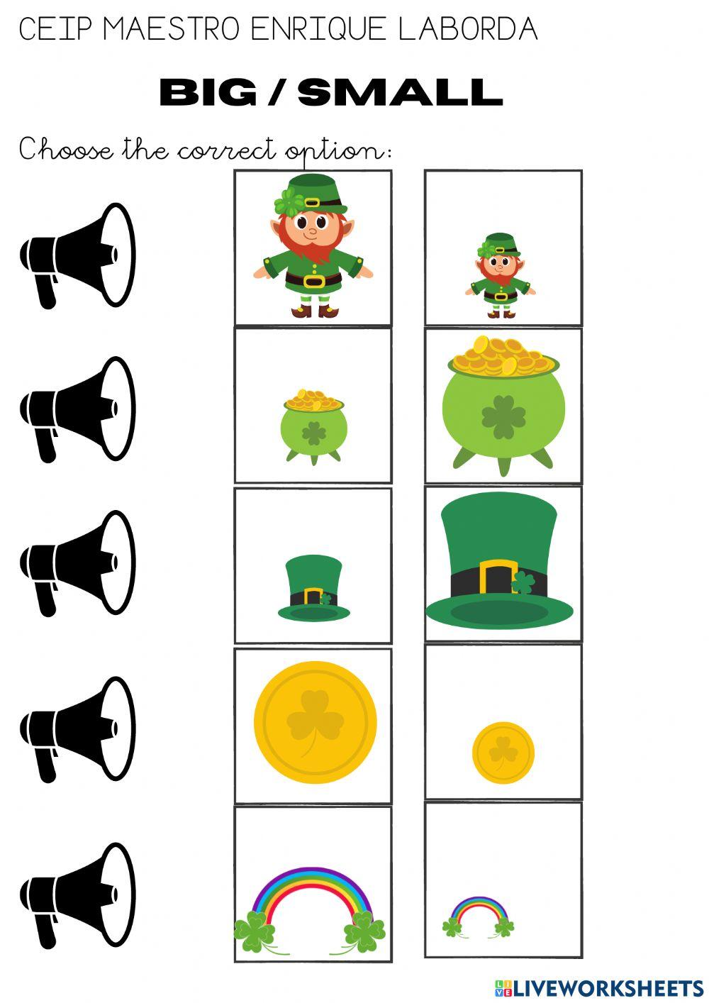 Big - small | Free Interactive Worksheets | 2322561