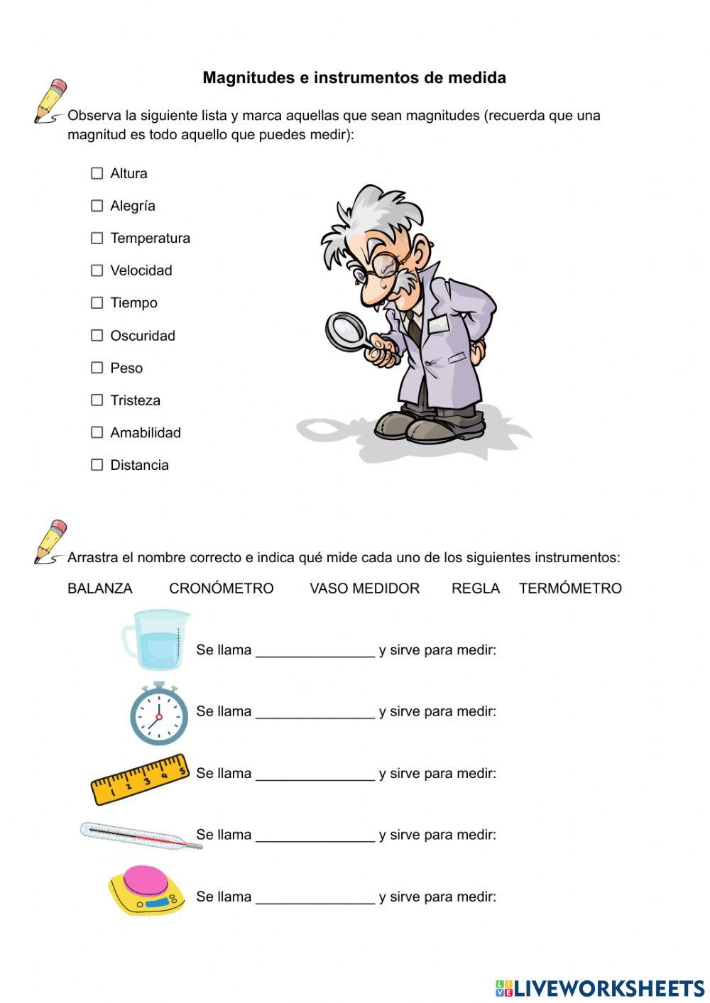 Magnitudes e instrumentos de medida