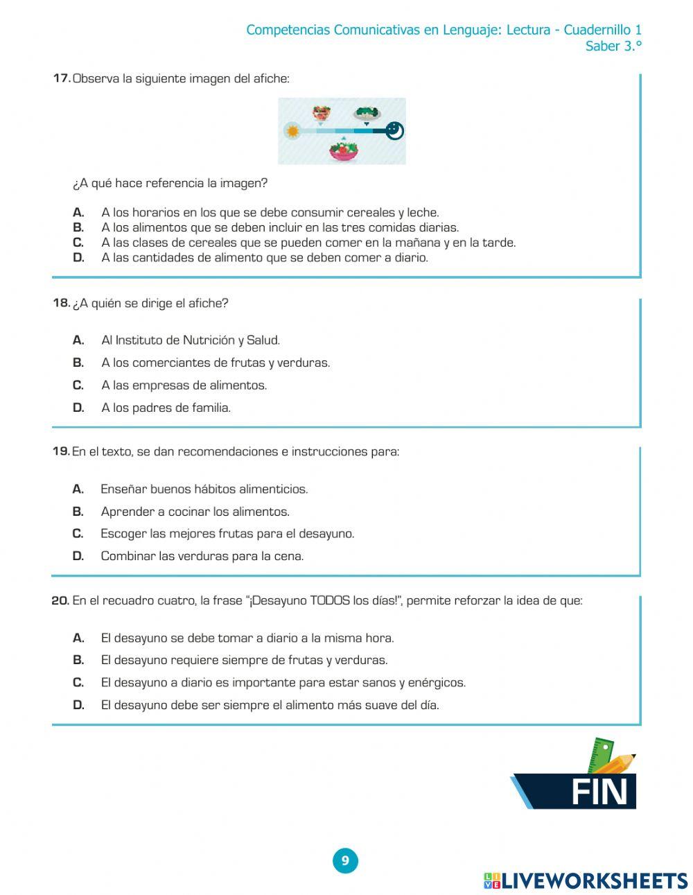 Competencias Comunicativas en Lenguaje: Lectura