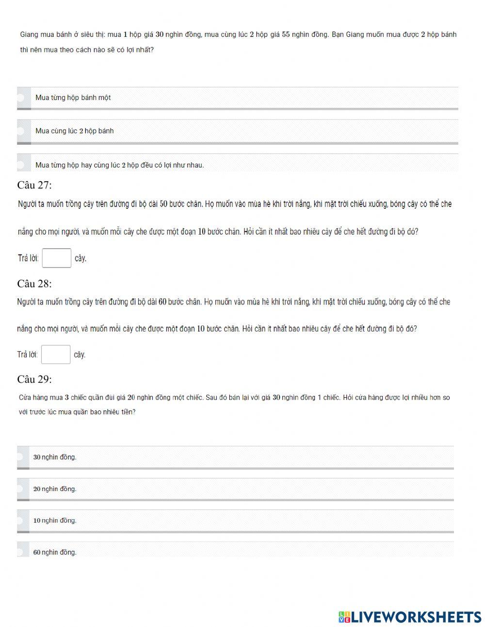 Đề ôn thi tổng hợp cấp tỉnh
