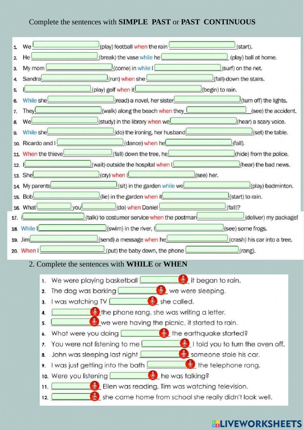 Simple Past or Past Continuous