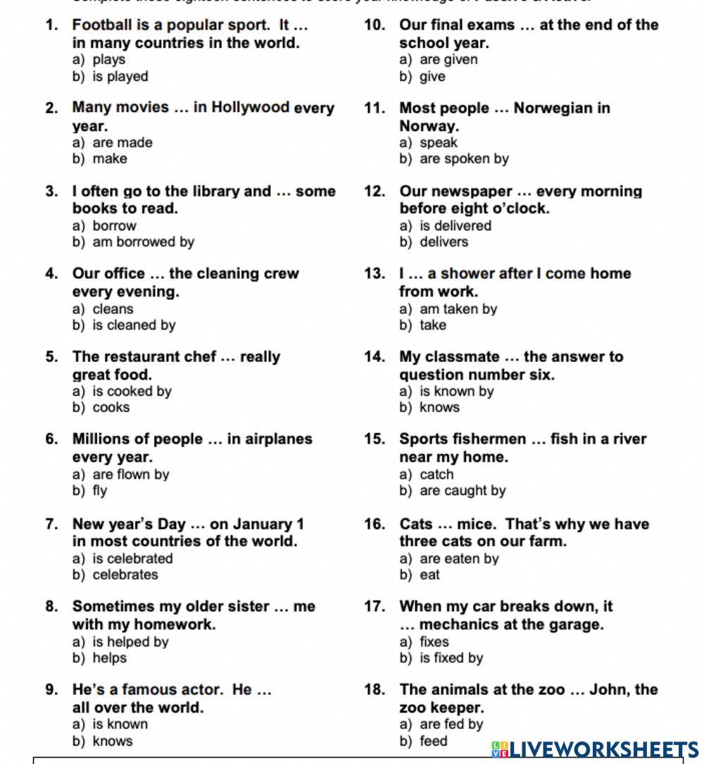 Passive Voice present simple