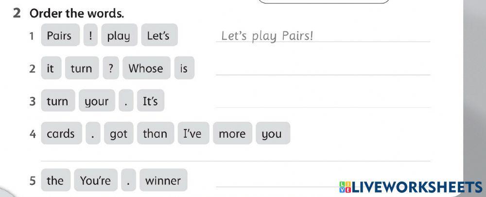 Writing playing Snap by Teacher Kasim