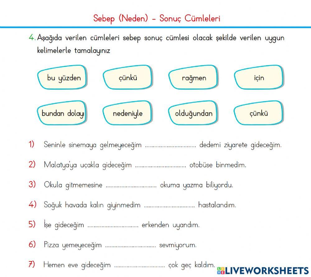 Sebep Sonuç Taşıma