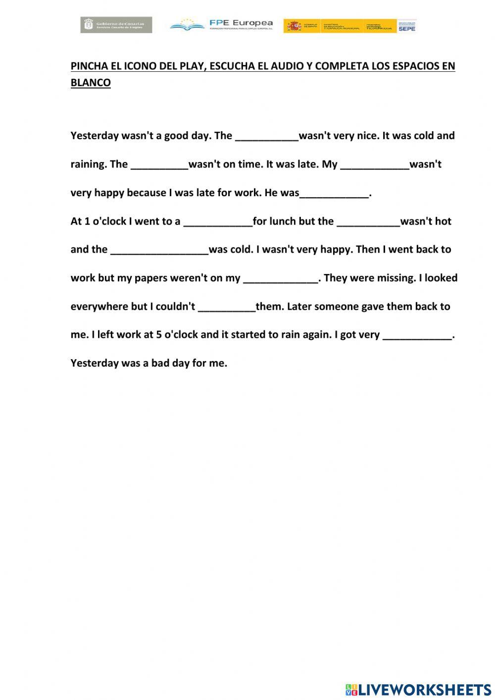 Practica de listening 4