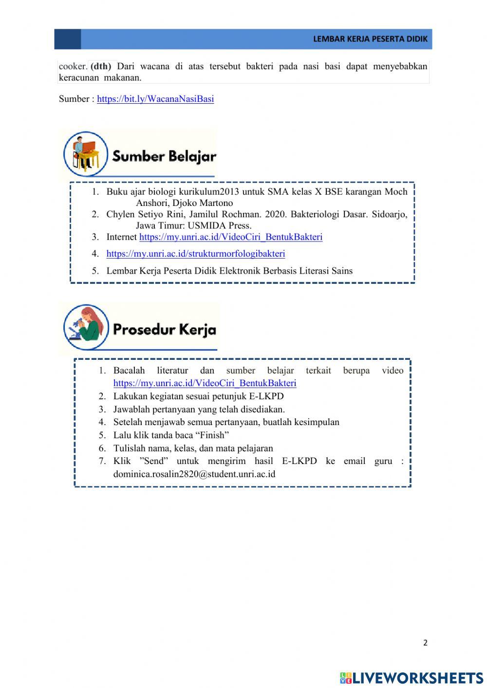 E-lkpd pertemuan 1 karakteristik bakteri