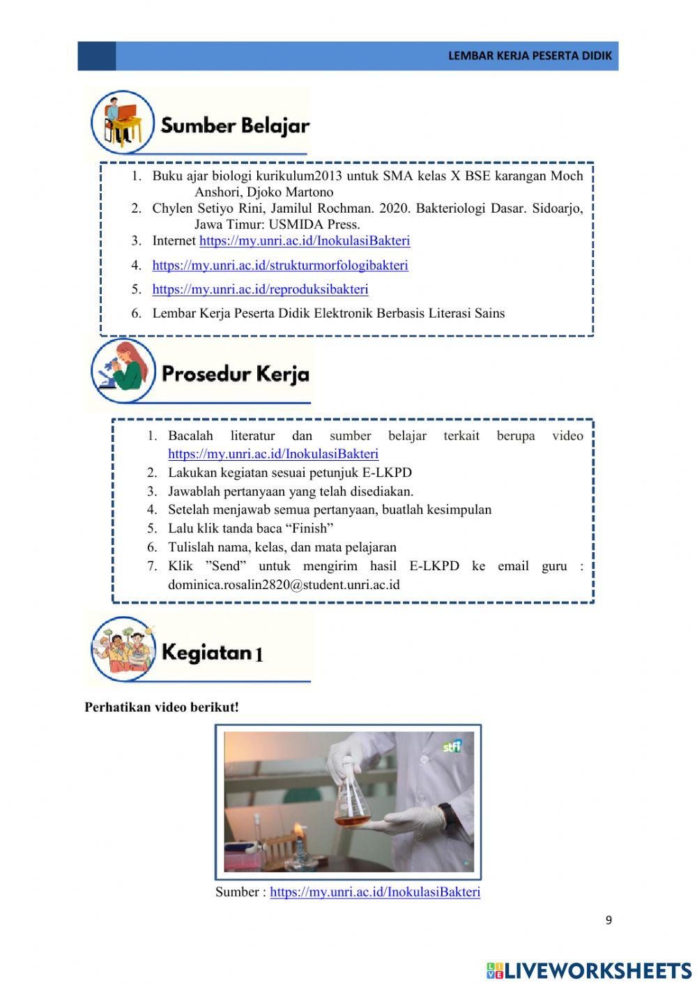 E-lkpd pertemuan 2 pertumbuhan bakteri