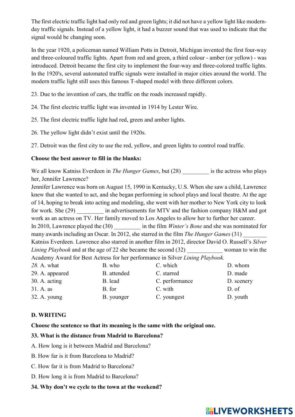 Đề ôn giữa kì 2 g7