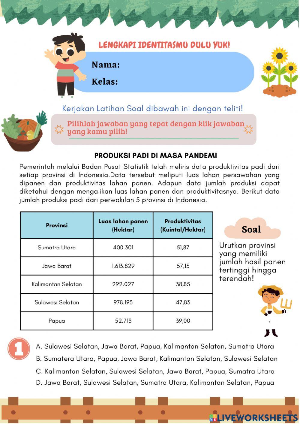 Soal Tes Materi Statistika