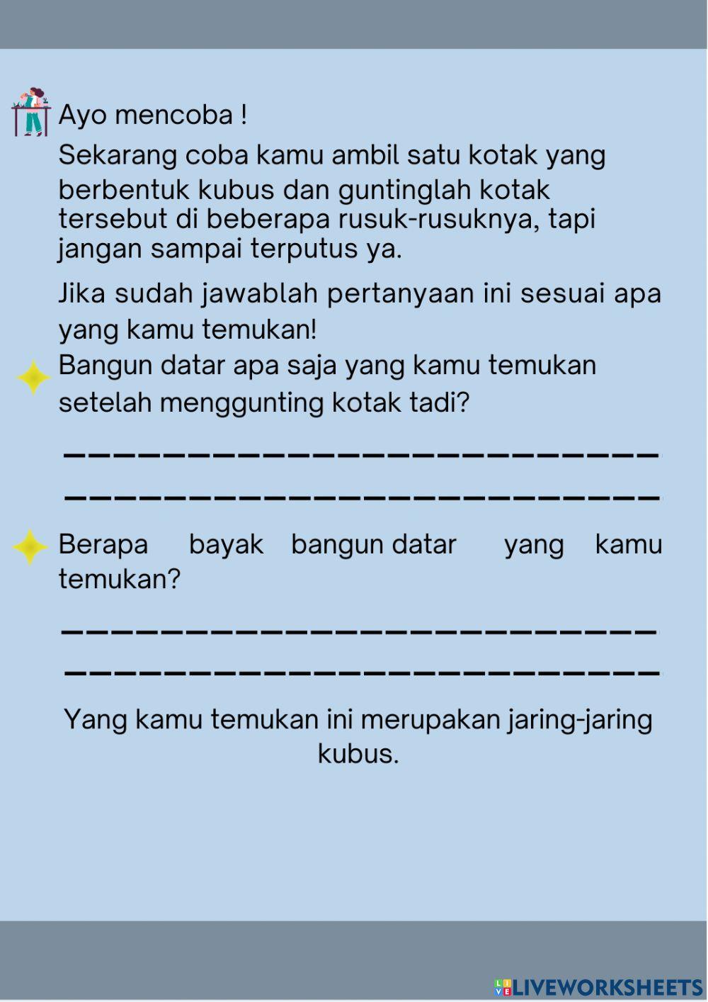 Media interaktif jaring-jaring kubus