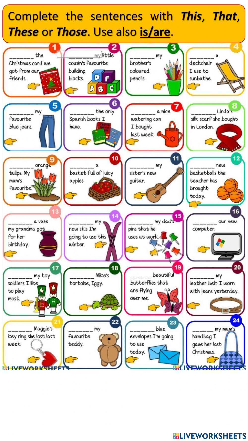 Demostrative adjectives