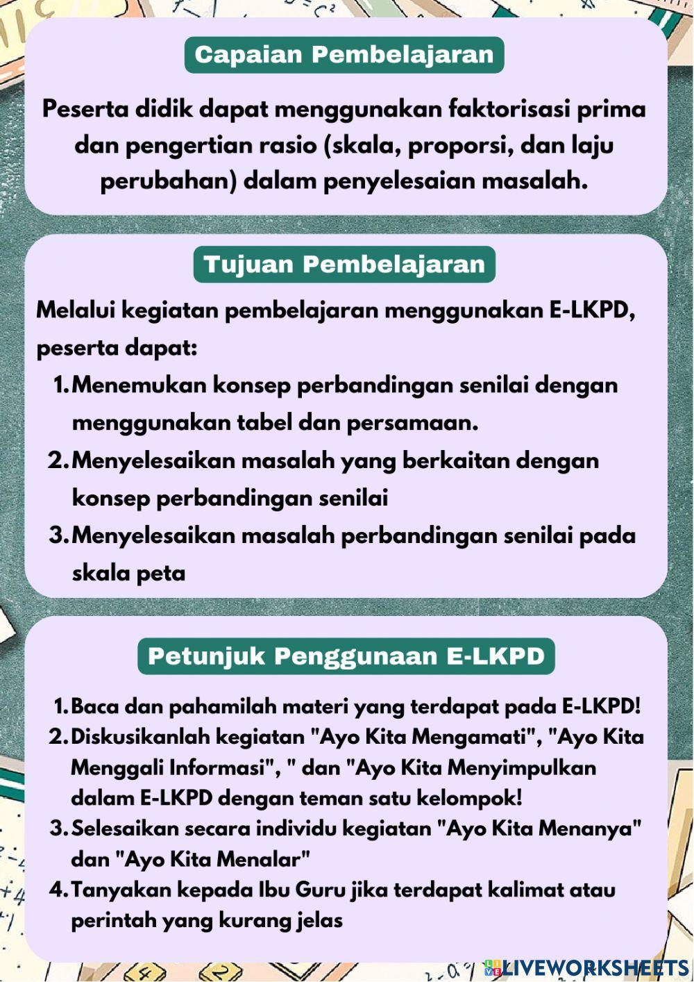 LKPD Perbandingan Senilai 1