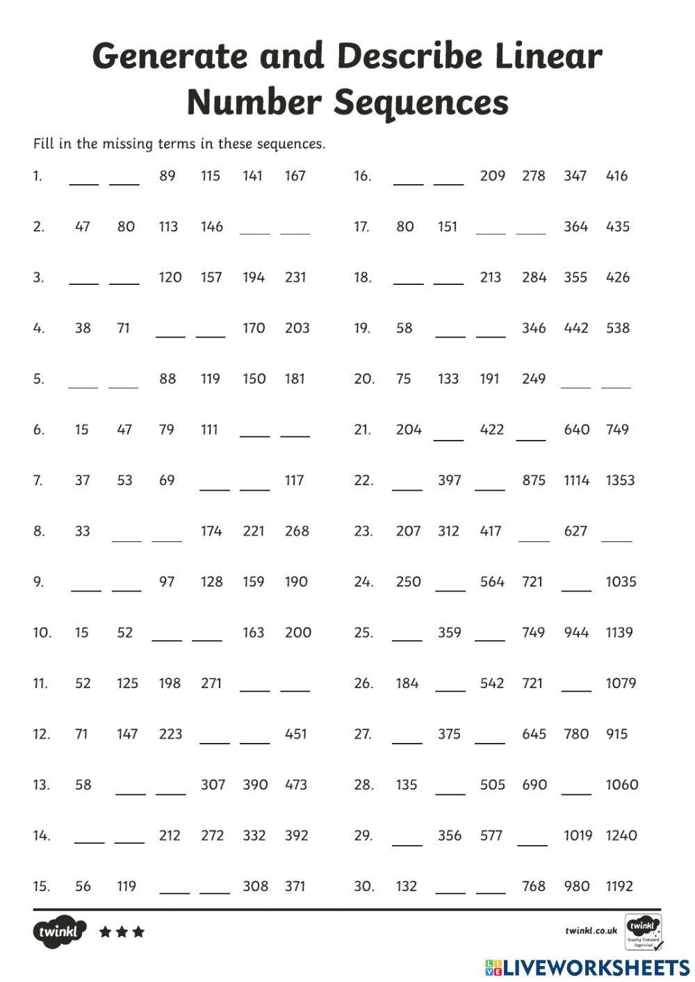 2569179 term to term rule eaint525 liveworksheets