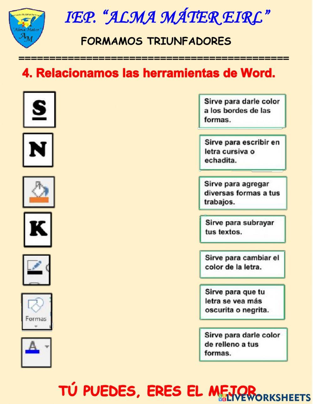Herramientas de word