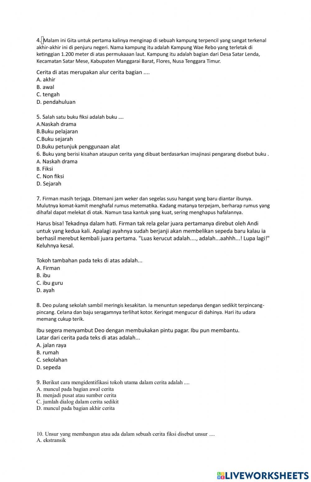 Latihan soal indonesia