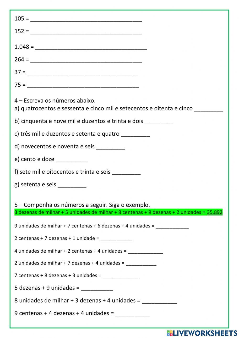Sistema de Numeração Decimal
