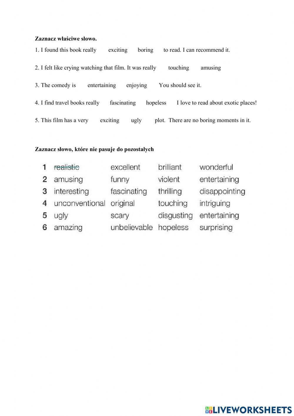 Adjectives Adjectives
