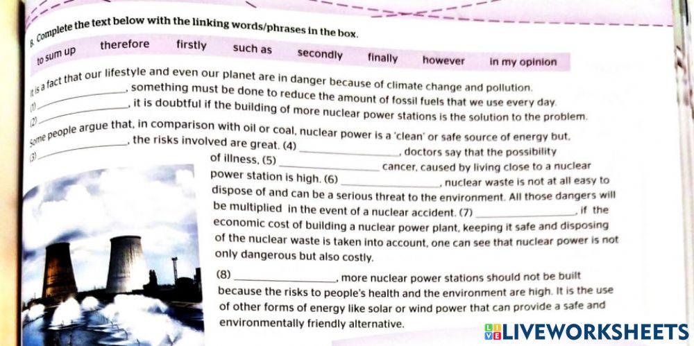N.D. B1+ p.109  linking words