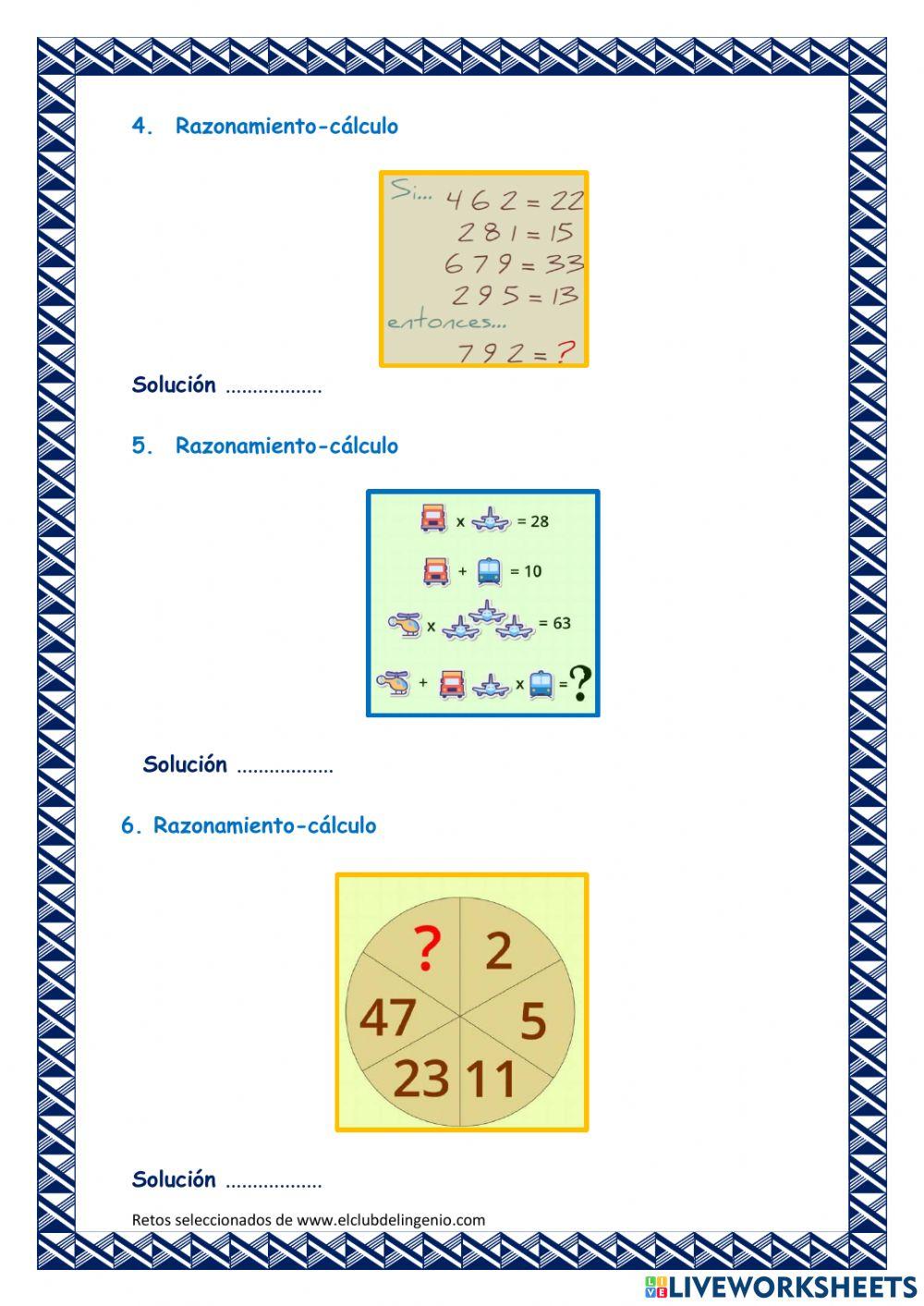 Retos matemáticos Retos matemáticos
