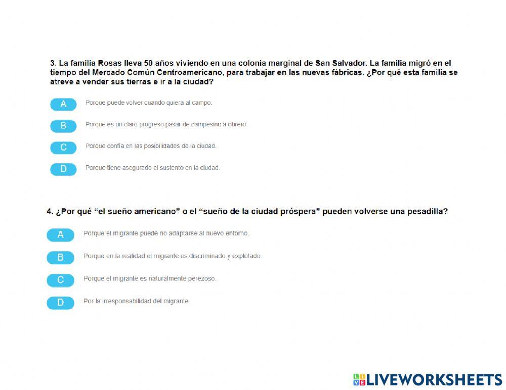 Lectura comprensiva -migración-.