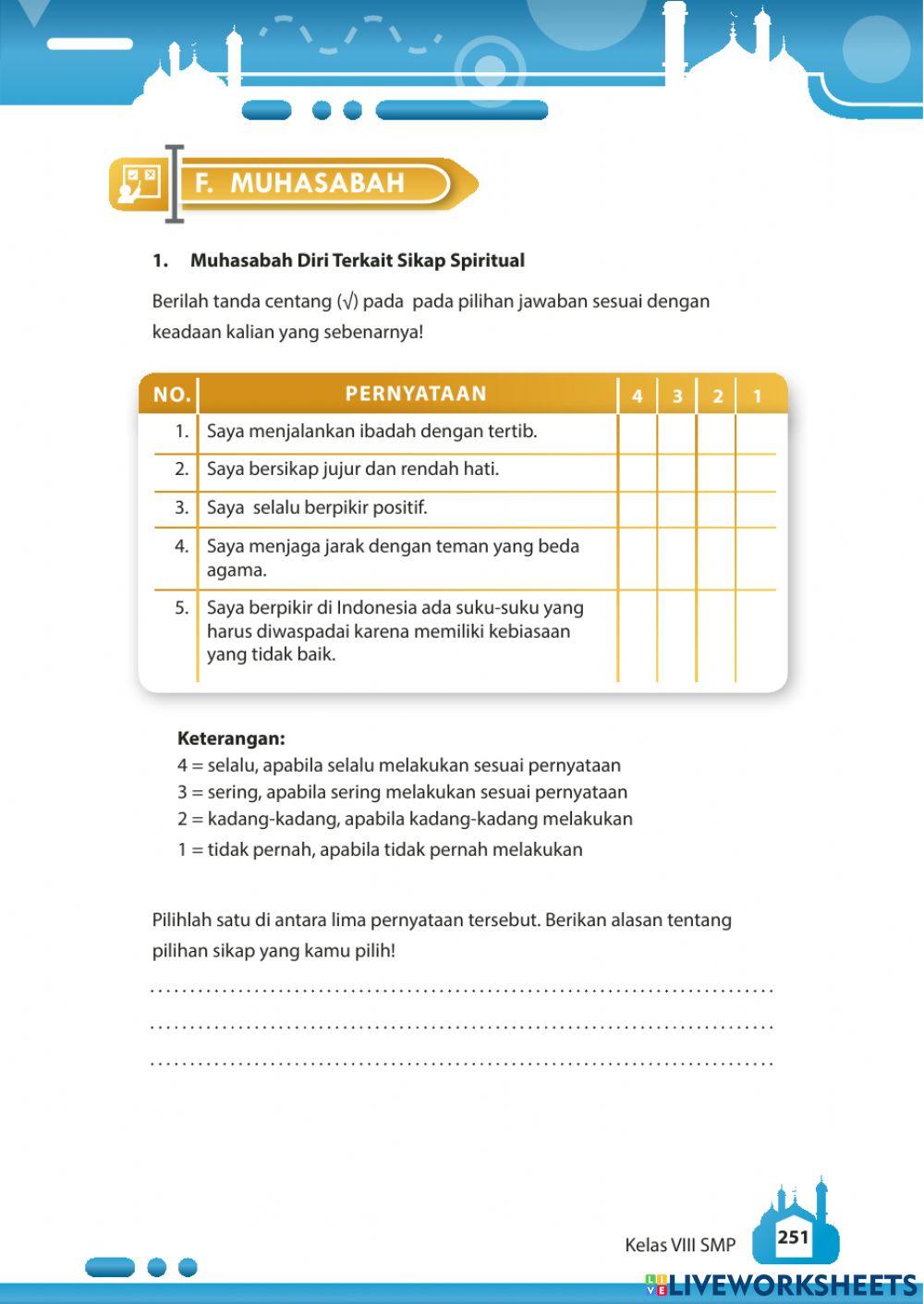 Gemar beramal saleh dan berbaik sangka