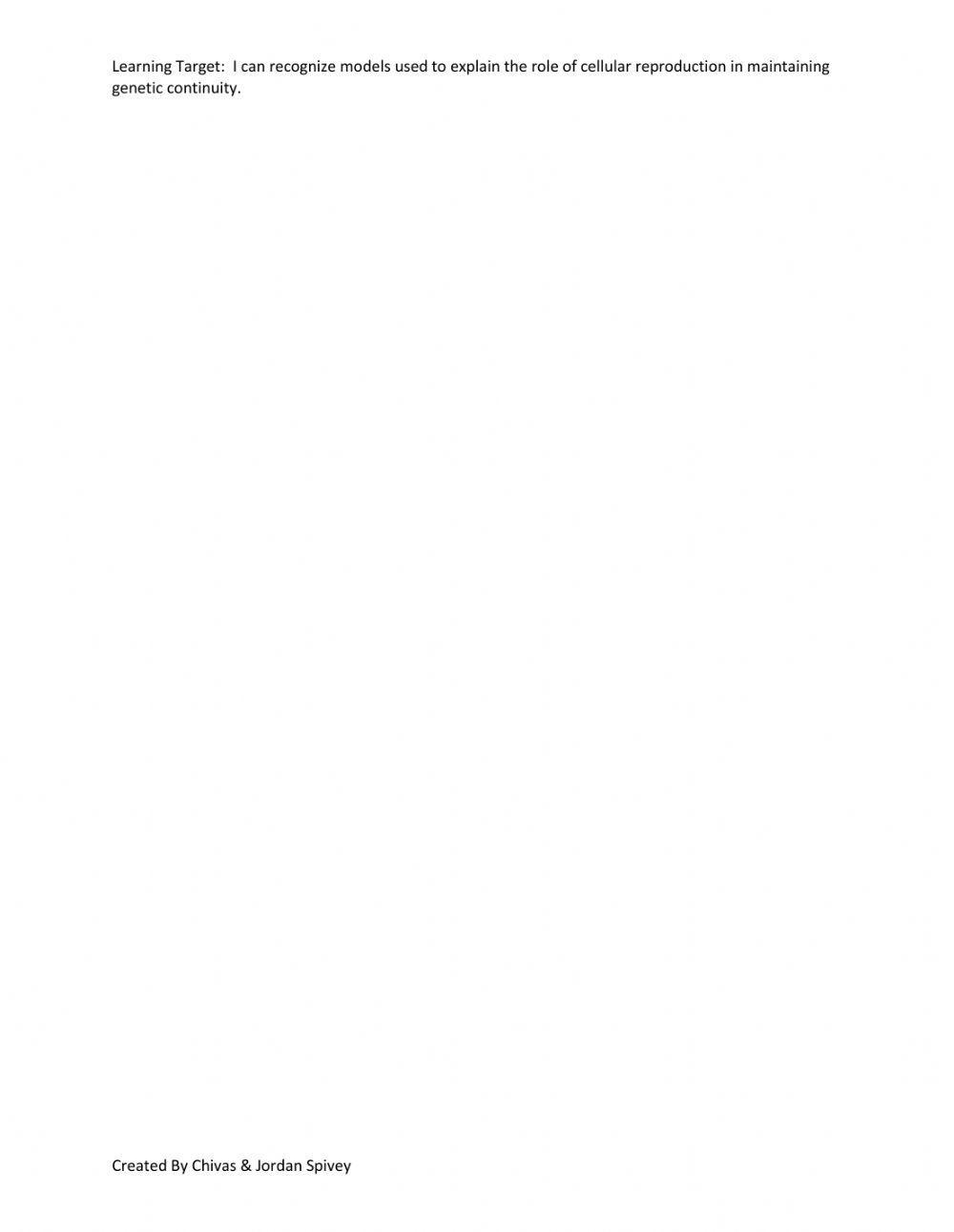 Genetic Continuity - Binary fission, Mitosis, & Meiosis Interactive Drag & Drop Activity