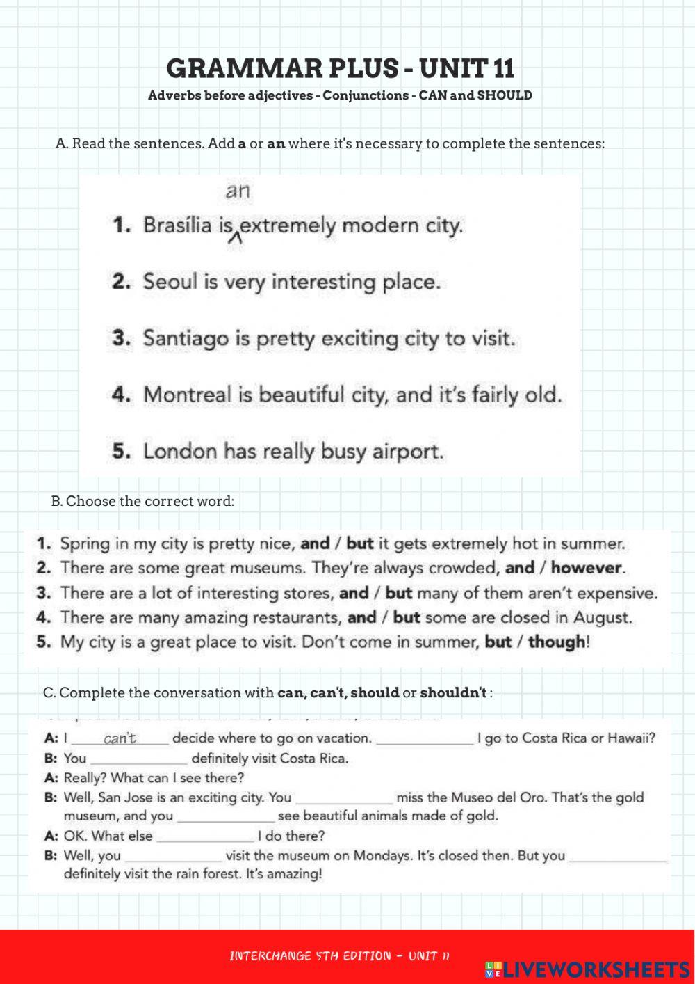 Grammar plus : unit 11