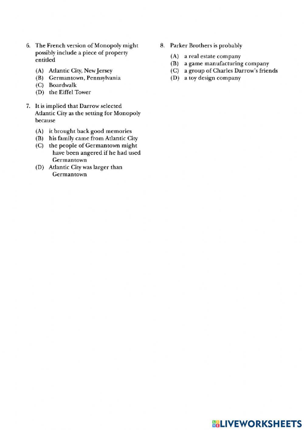 TOEFL reading skill 6