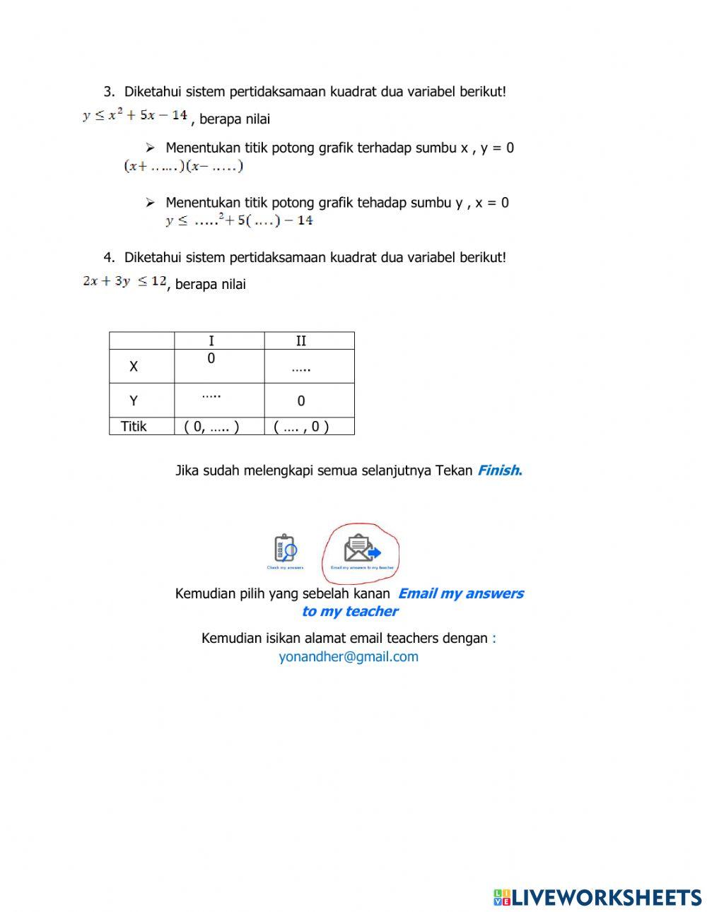 Ulangan pertidaksamaan