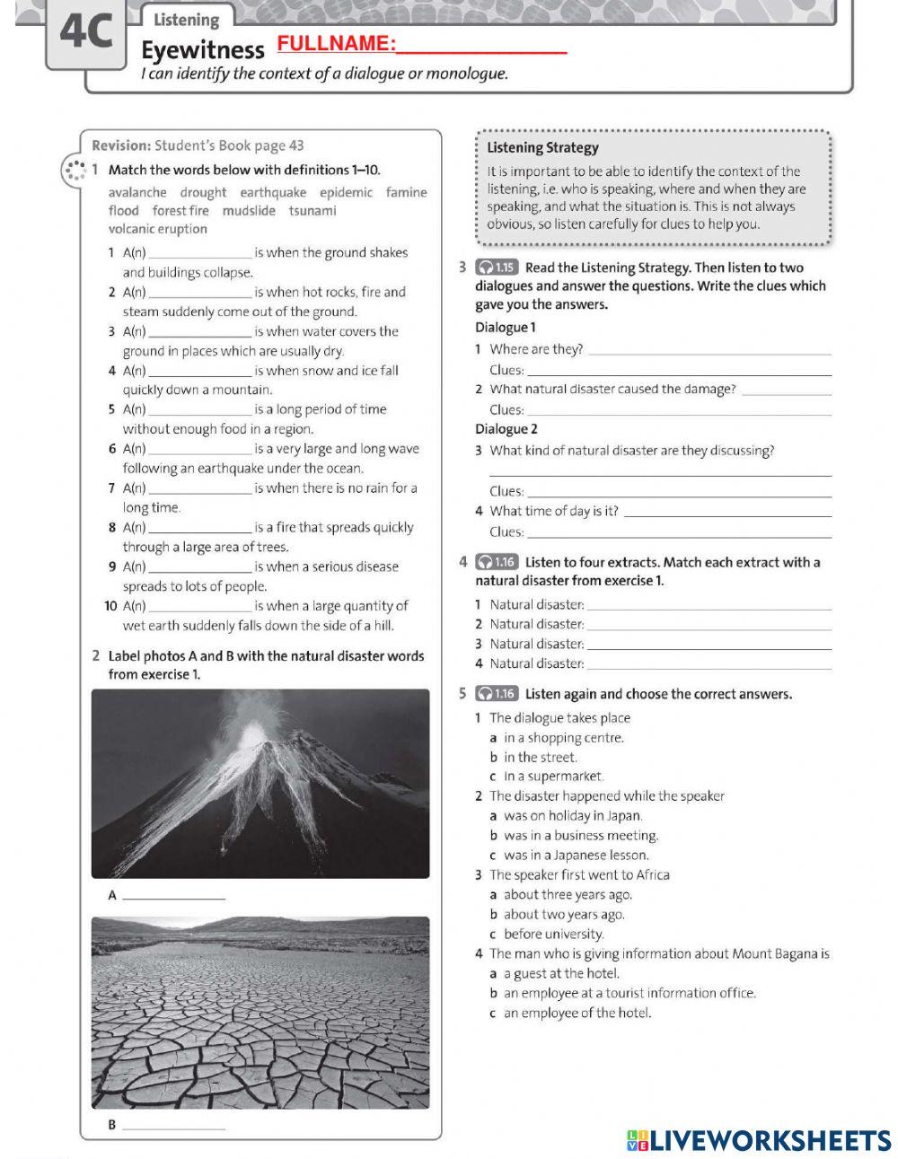 Natural disaster 8nk