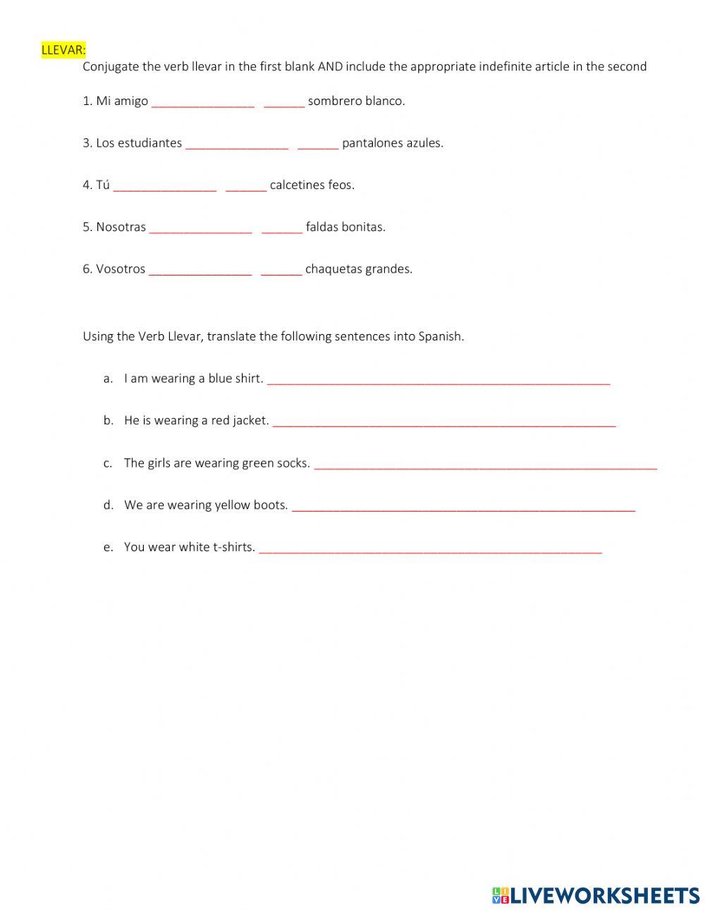 Spanish 1 - 3rd 9 Weeks Assessment Test