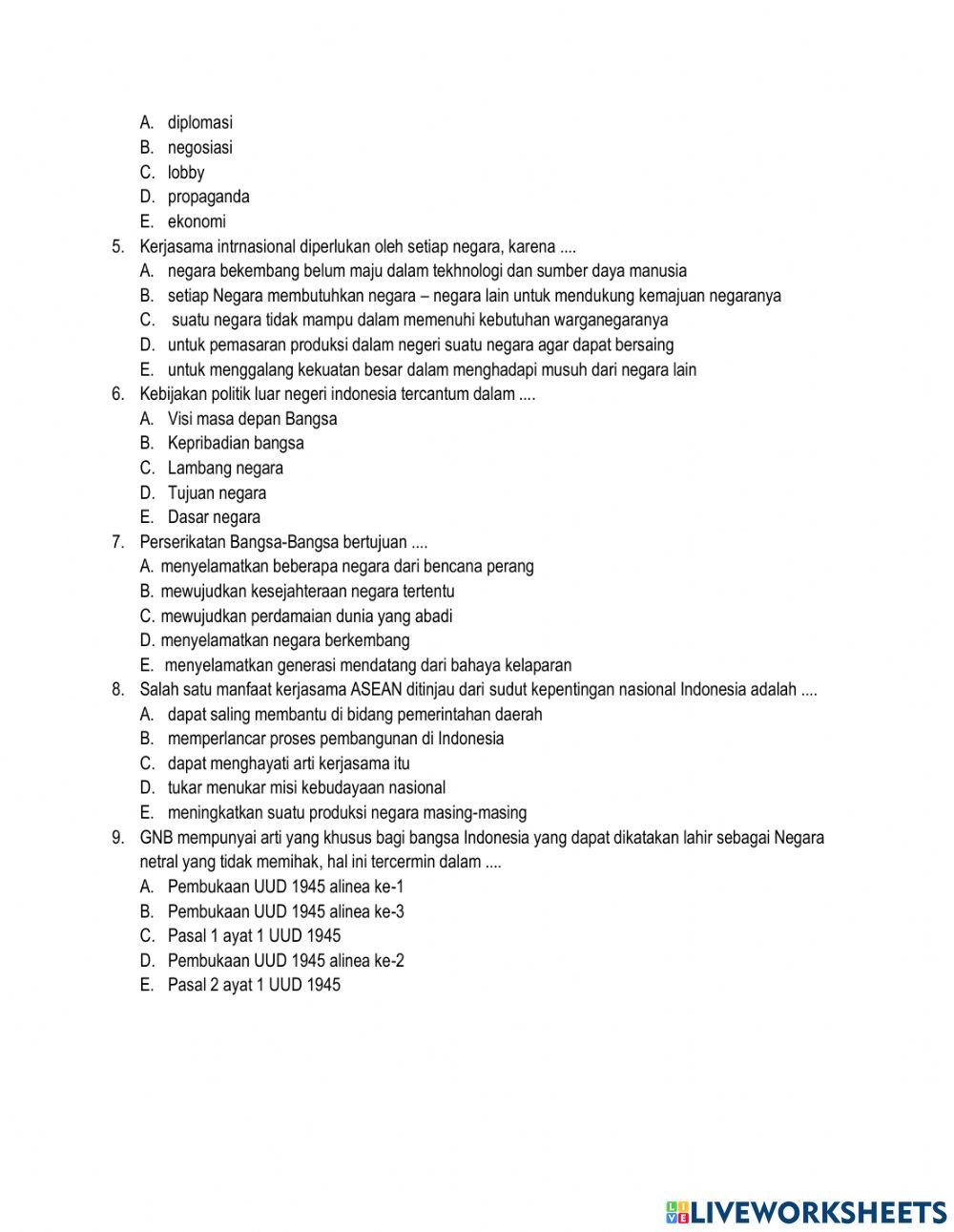 Soal ppkn mid semester kelas 11