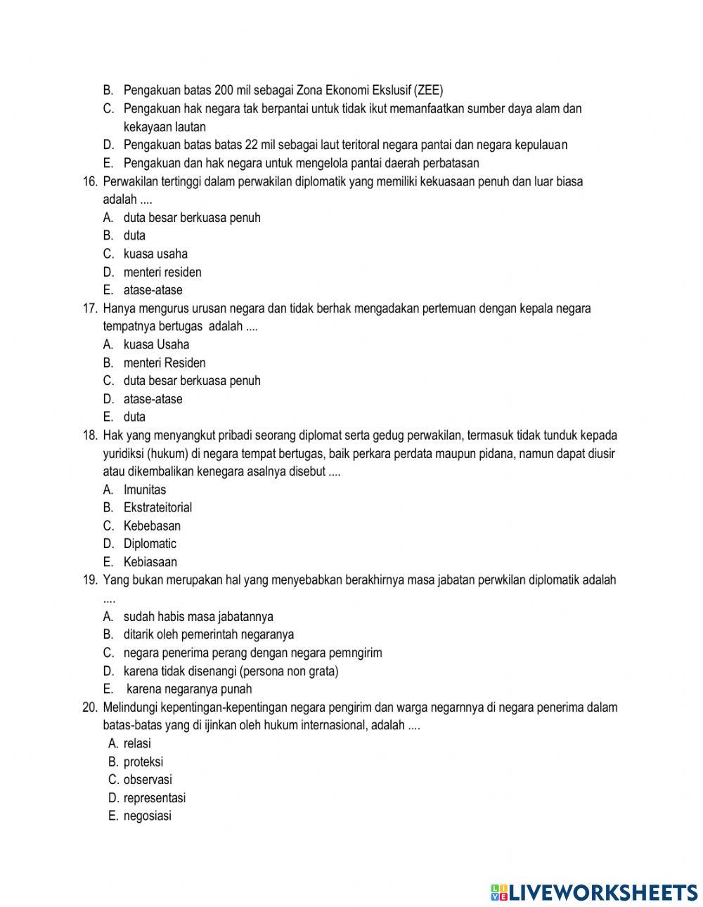 Soal ppkn mid semester kelas 11