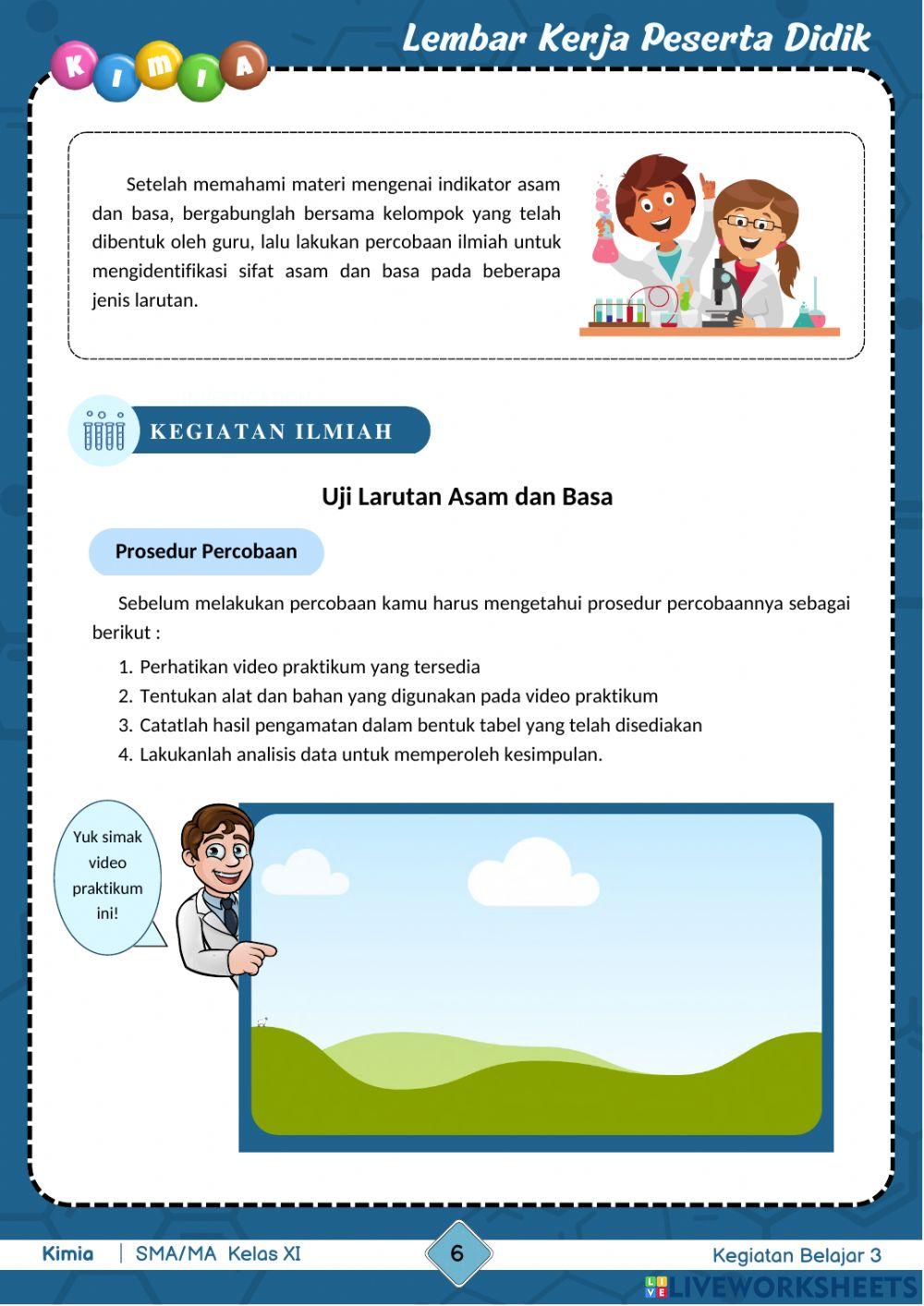 Kegiatan Belajar 3 : Indikator Asam-Basa