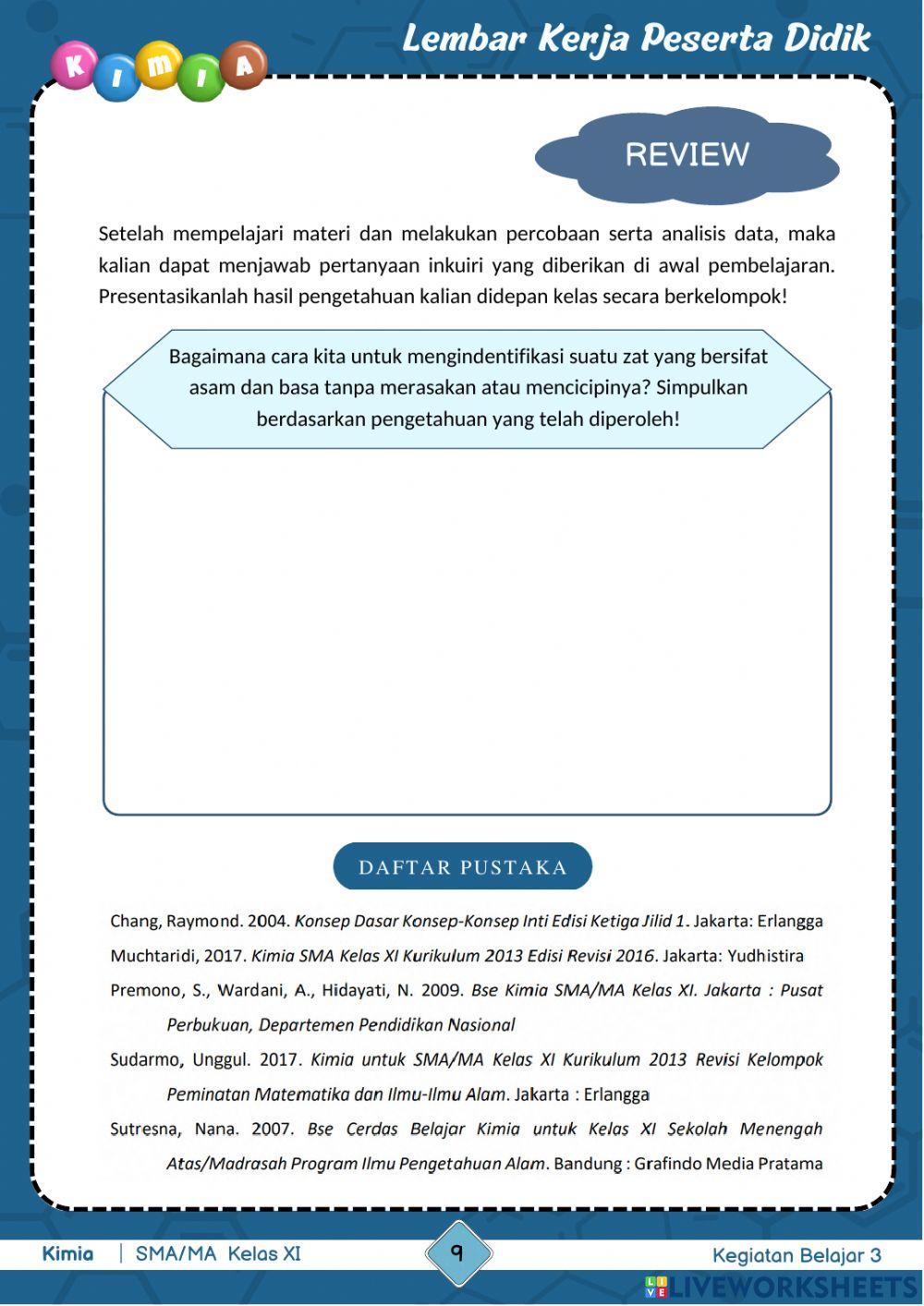 Kegiatan Belajar 3 : Indikator Asam-Basa