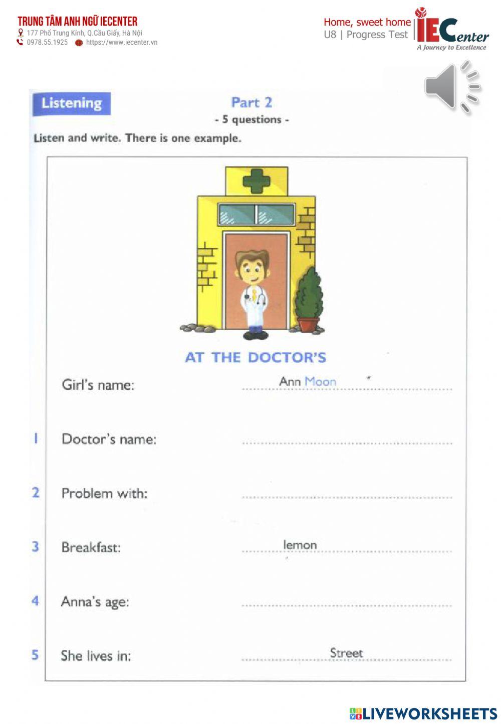 CAM 2 - UNIT 8 - PROGRESS TEST - HW - LISTENING