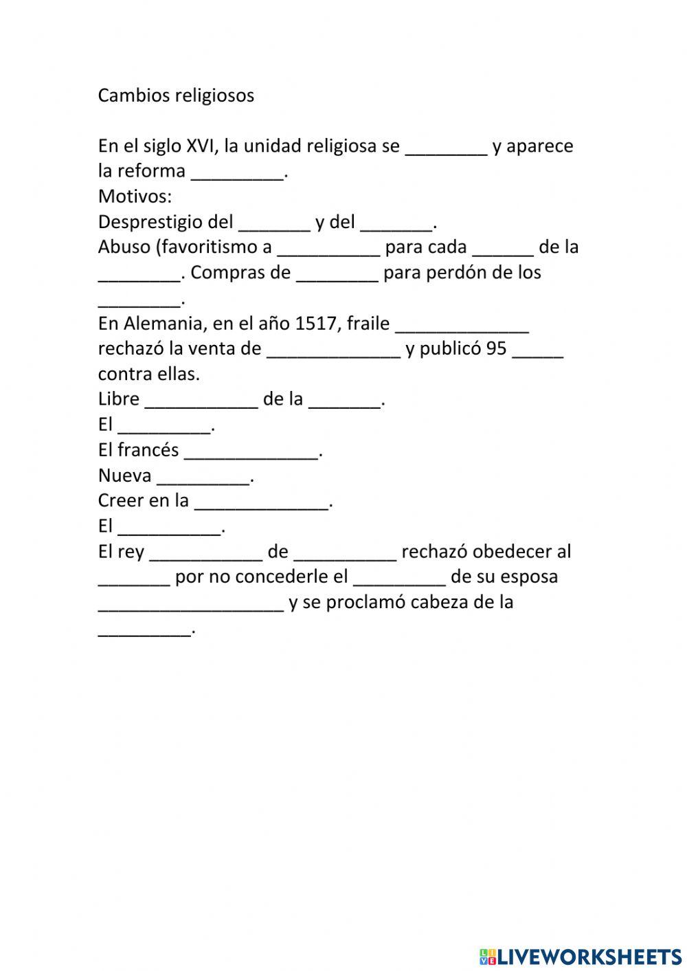 Cambios religiosos en la edad moderna