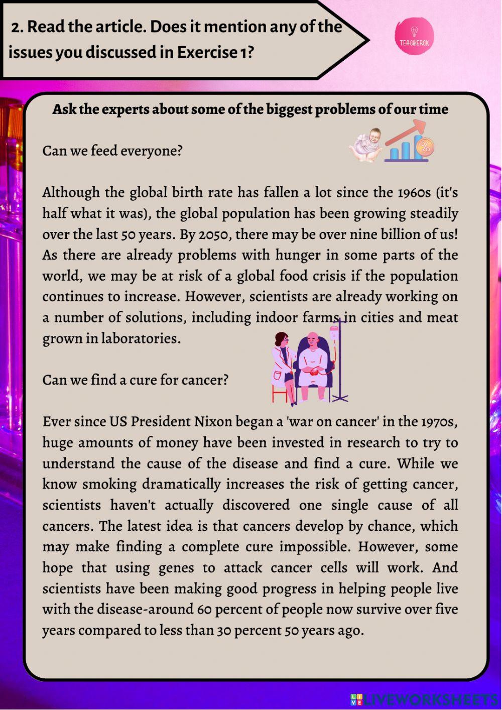 Ask the experts about some of the biggest problems of our time