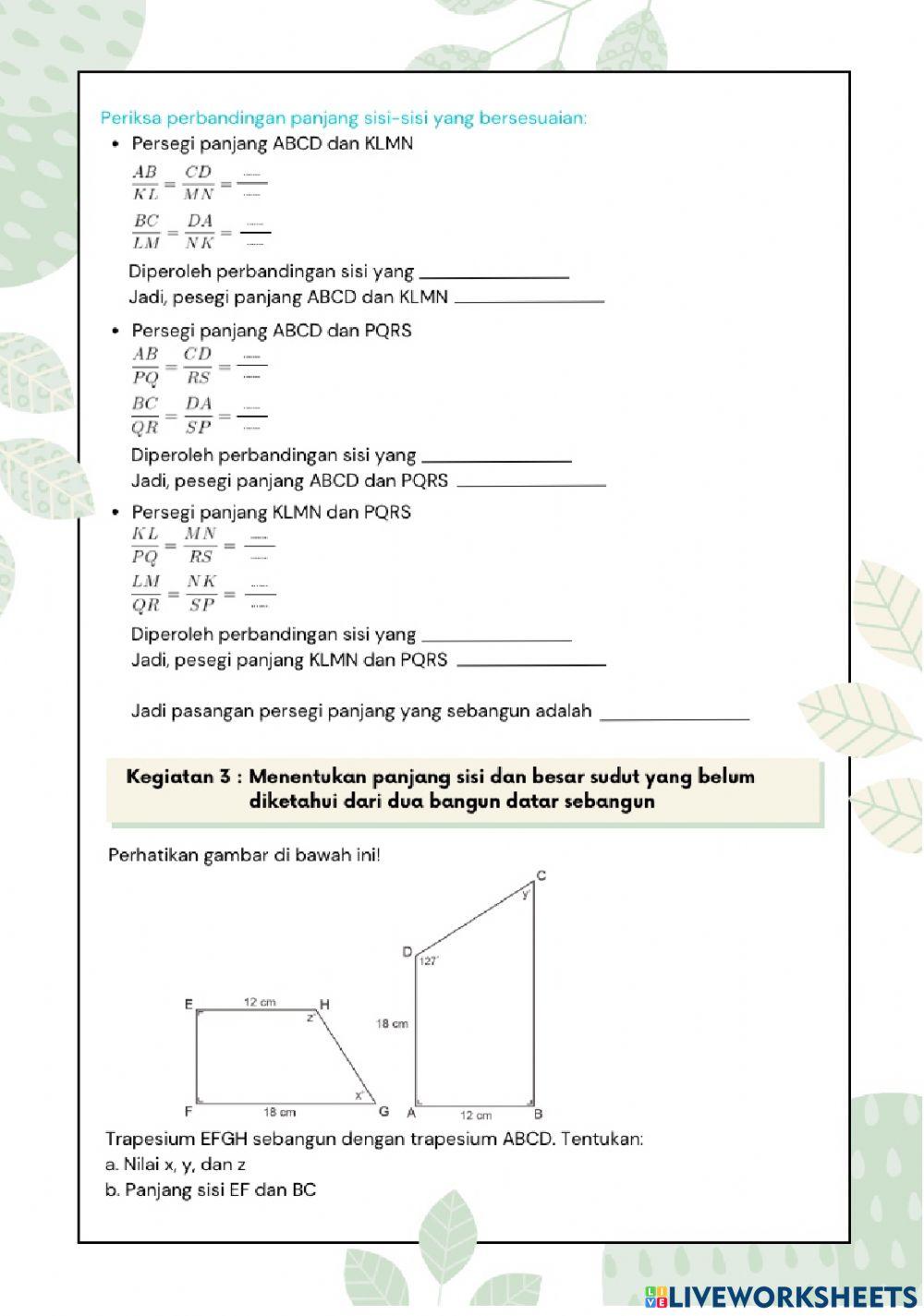 Lembar Kerja Peserta Didik Kesebangunan