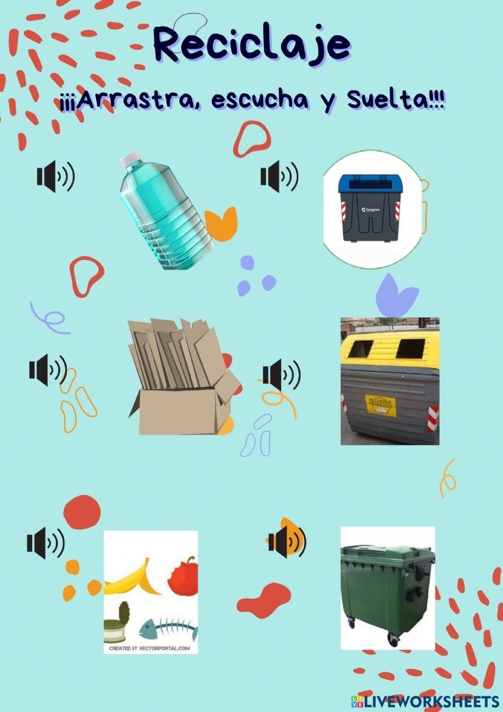 Escucha, arrastra y suelta reciclando