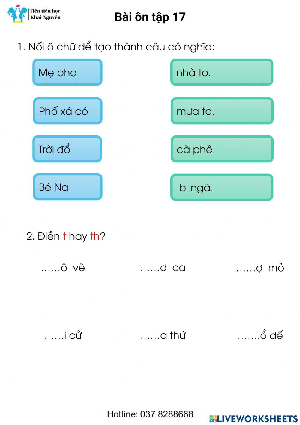 TV-Bài ôn tập 17