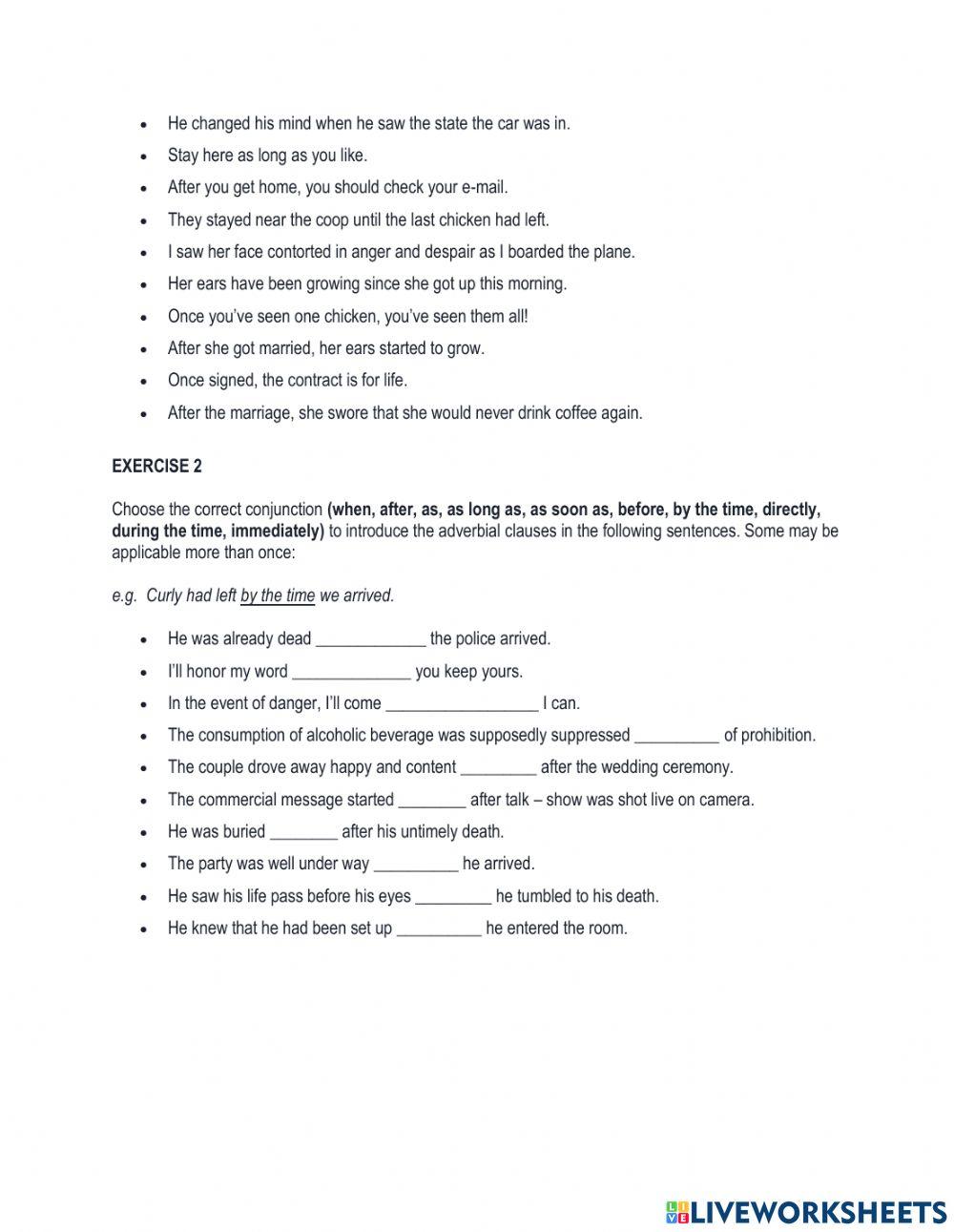 Relative and Adverbial Clauses of Time