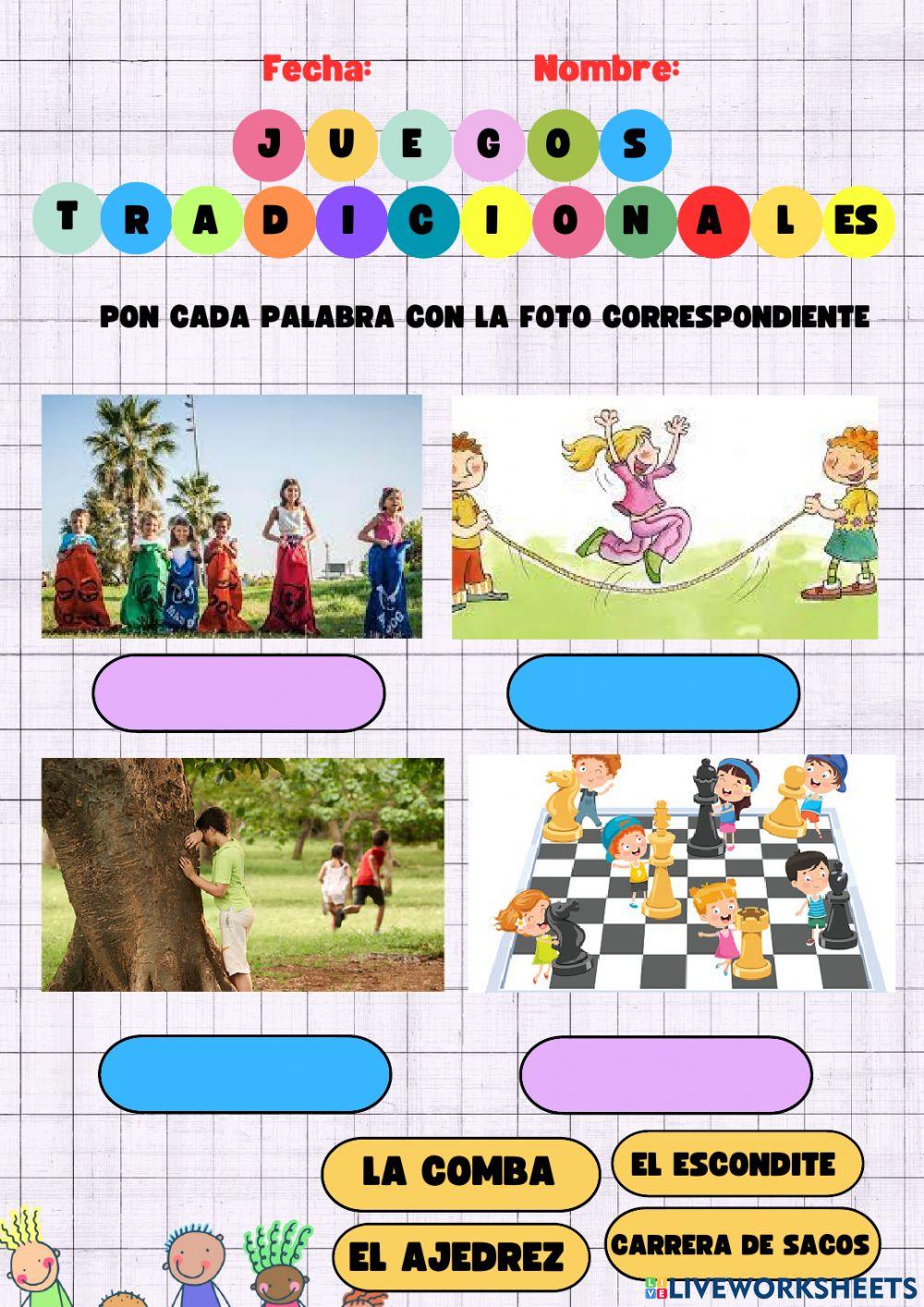 Juego tradicional (arrastre y soltar)