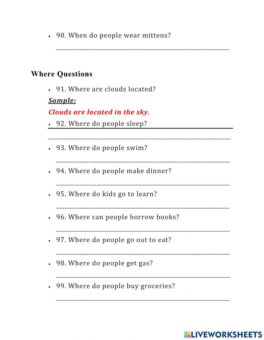 Open-ended questions