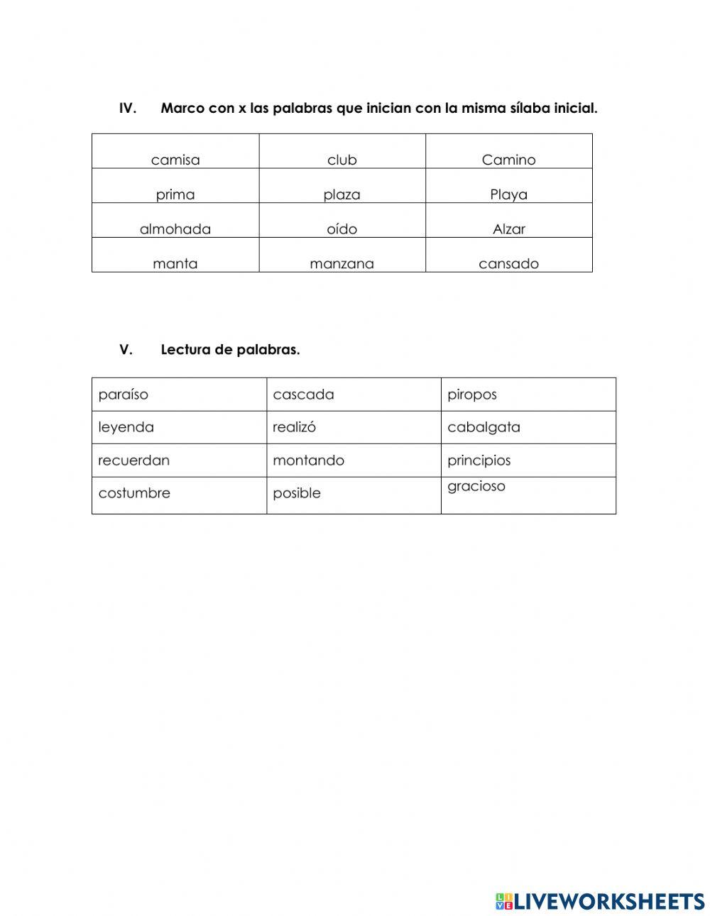 Español online exercise for 4 | Live Worksheets