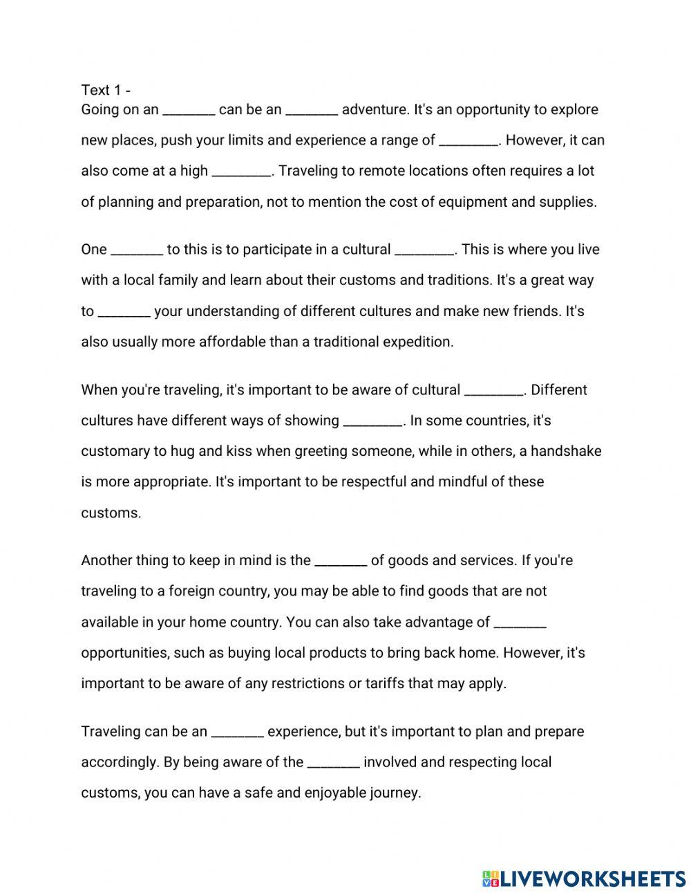 Vocabulary practice words 50-69