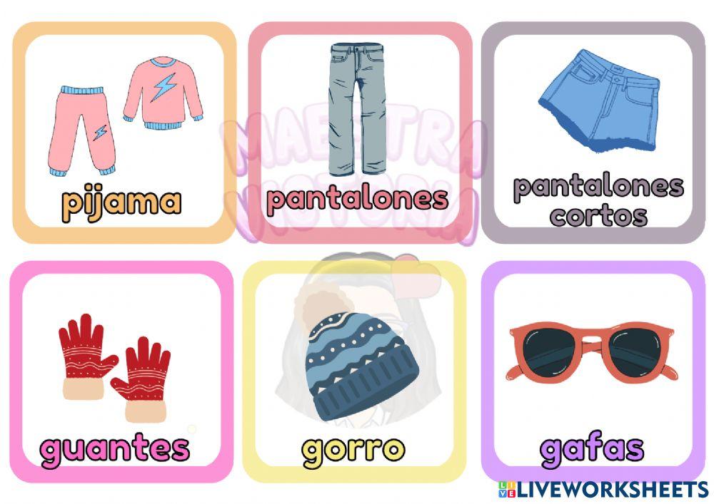 Vocabulario de ropa
