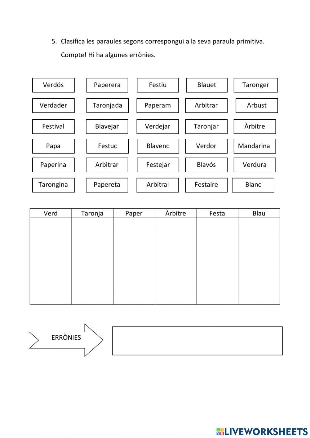 Família de paraules